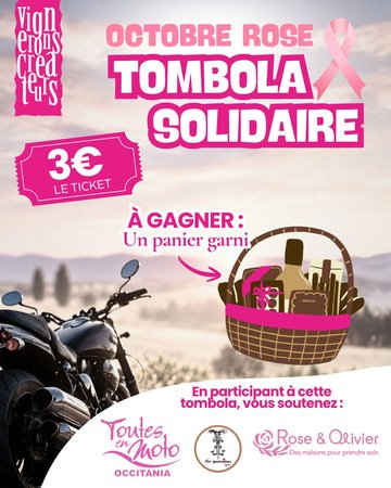 Tombola solidaire d'Octobre rose Toutes en moto Occitania