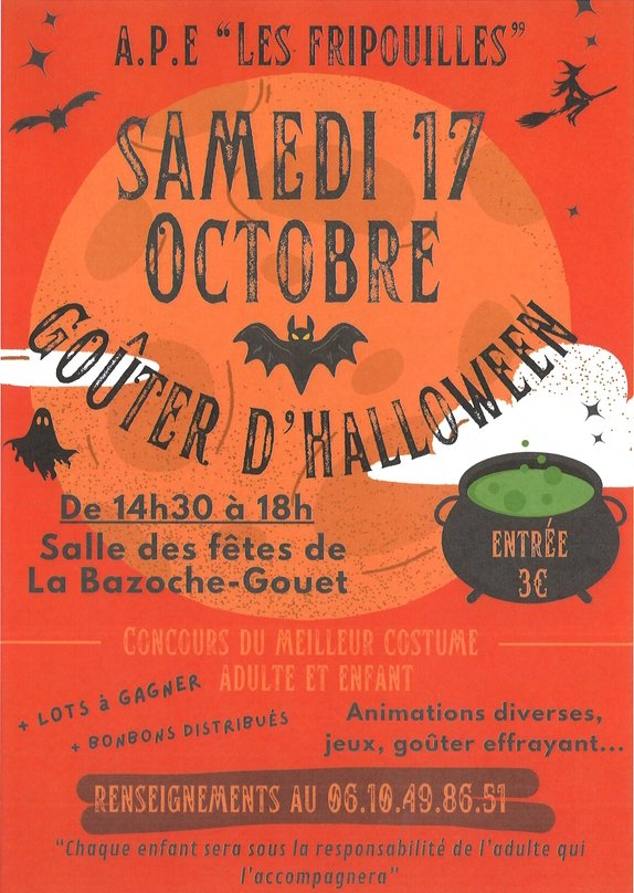 Goûter et animations d'Halloween
