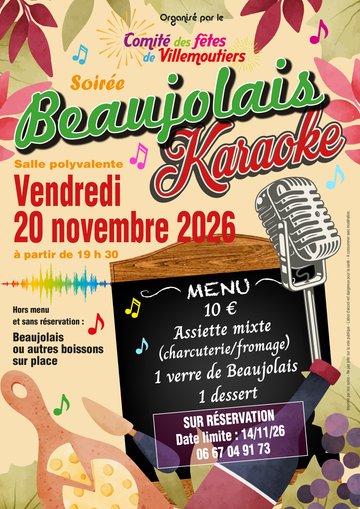 Soirée Beaujolais et karaoké