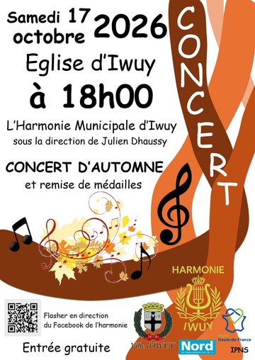 Concert d'automne – Harmonie Municipale d'Iwuy 🍂🎶