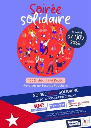 Soirée solidaire CUBA par le Secours Populaire