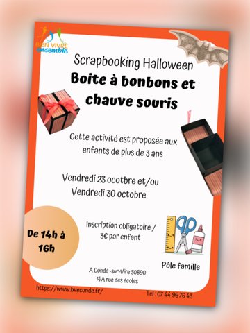 Atelier "Boite à bonbons et chauve-souris"