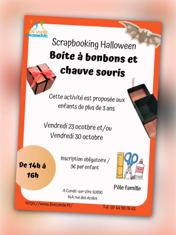 Atelier "Boite à bonbons et chauve-souris"