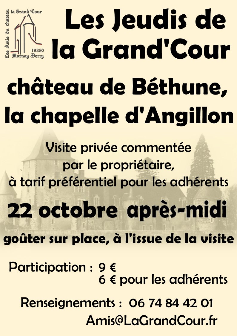 Les Jeudis de la Grand'Cour : Visite du château de Béthune