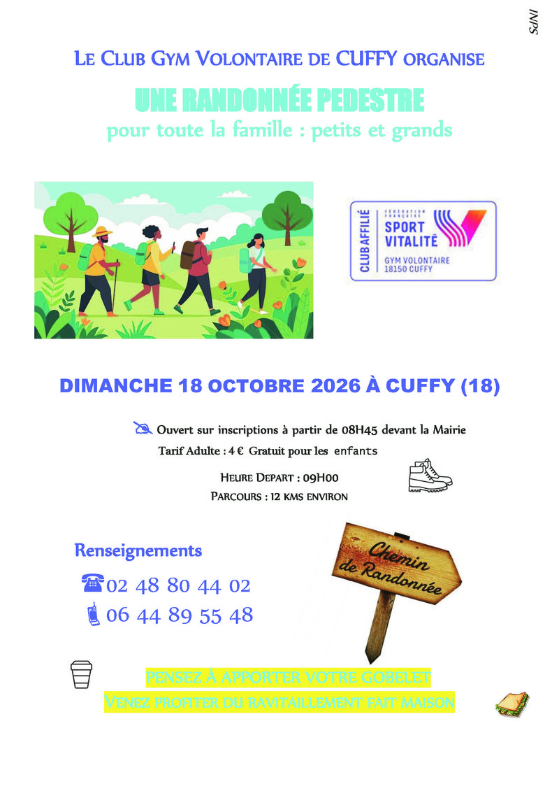 Randonnée pédestre pour toute la famille à Cuffy