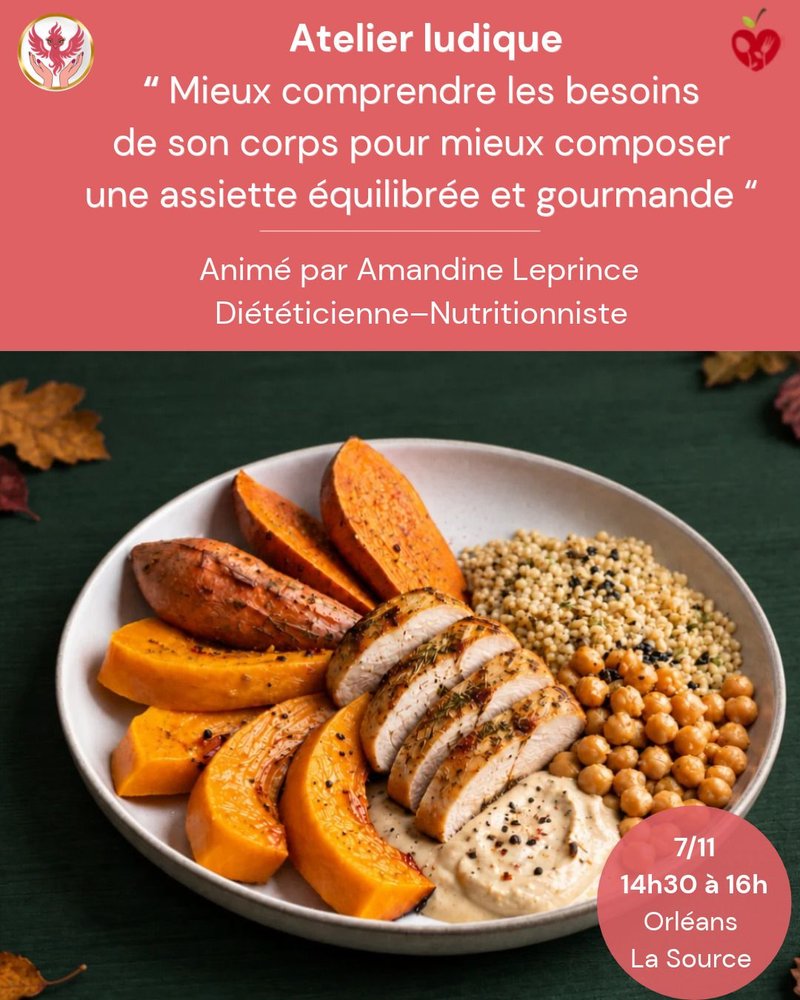 Atelier : “ Mieux comprendre les besoins de son corps pour mieux composer une assiette équilibrée et gourmande”