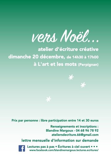 Vers Noël • Atelier d'écriture créative