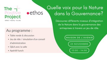Quelle voix pour la Nature dans la Gouvernance?
