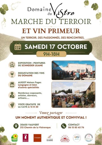Marché du terroir et vin primeur