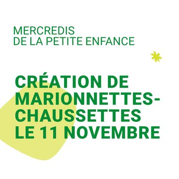 Mercredi de la petite enfance | Création de marionnettes-chaussettes