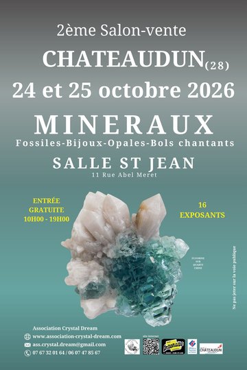 Salon vente de minéraux, fossiles, bijoux