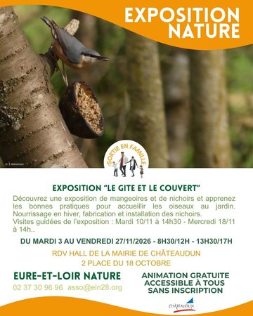 Visite guidée de l'exposition nature "Le gîte et le couvert"