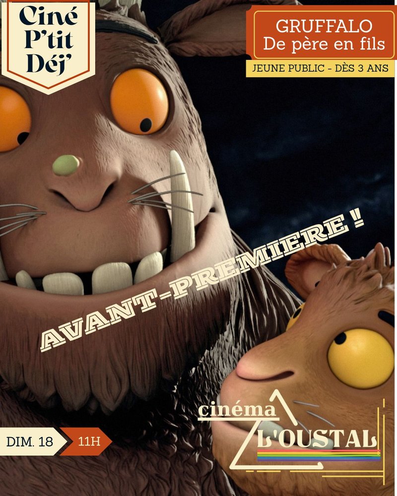 En Avant-première ! Gruffalo de père en fils, 0h53, animation dès 3ans, de Max Lang, Jakob Schuh, Johannes Weiland