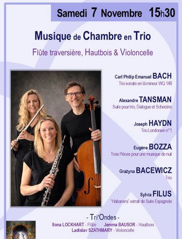 Musique de Chambre : Flute traversière, hautbois & violoncelle