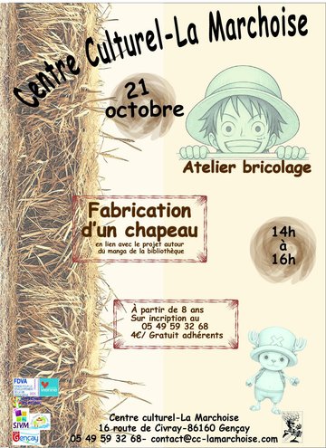 Atelier fabrication d'un chapeau style "One PIece"