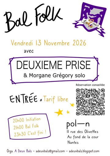 Bal Folk avec Deuxième Prise et Morgane Grégory solo