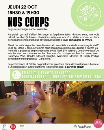 NOS CORPS - atelier corporel, performance et démonstration culinaire x Albedo Kitchen - 22 octobre