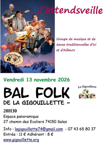 Bal Folk à Sales avec la Gigouillette et J'attendsveille