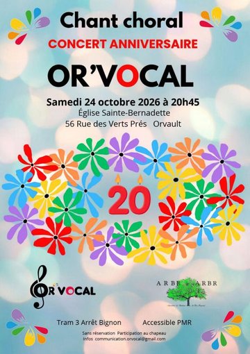 Concert anniversaire de la chorale Or'Vocal