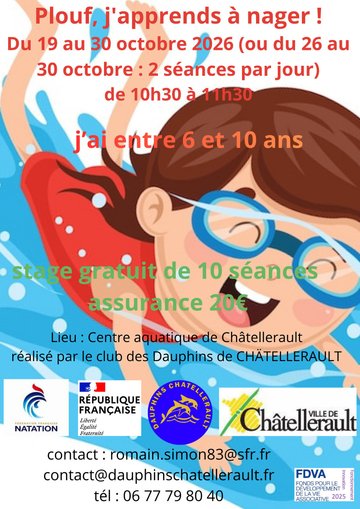 stage "J'apprends à nager"