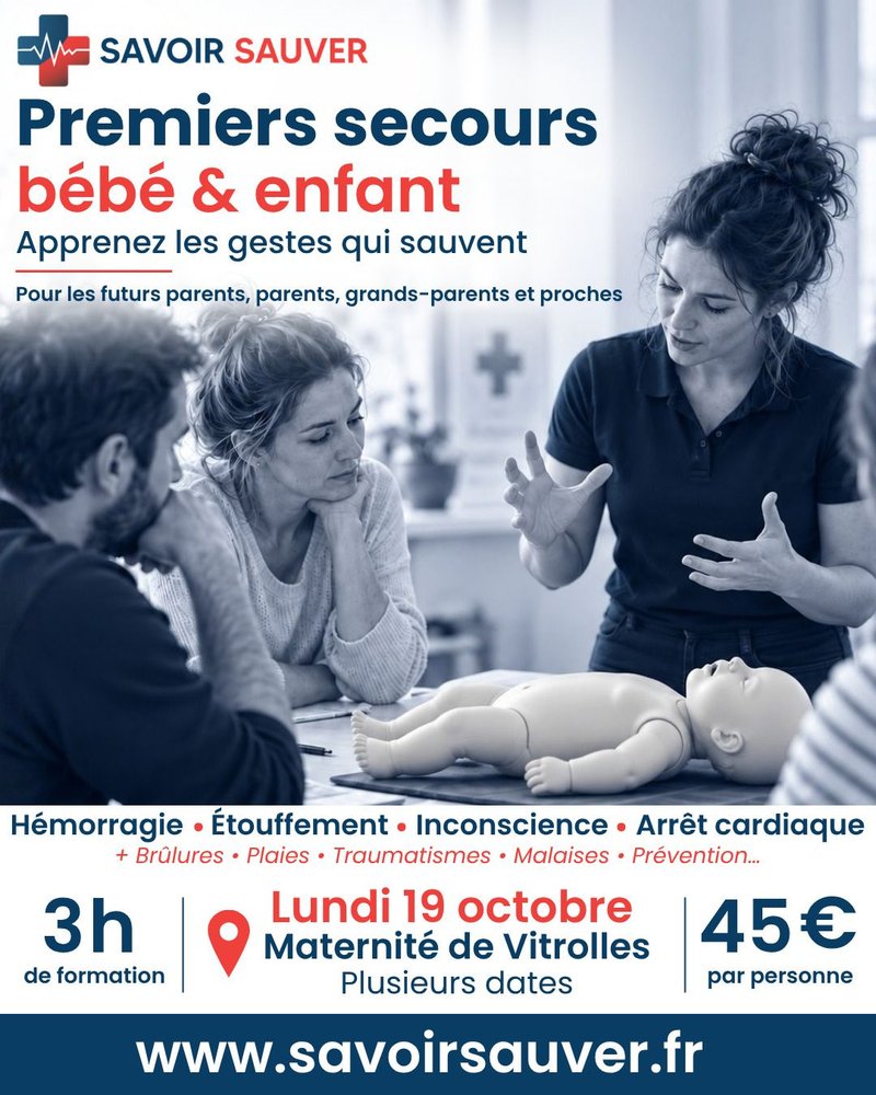 Atelier Premiers Secours Bébé & Enfant