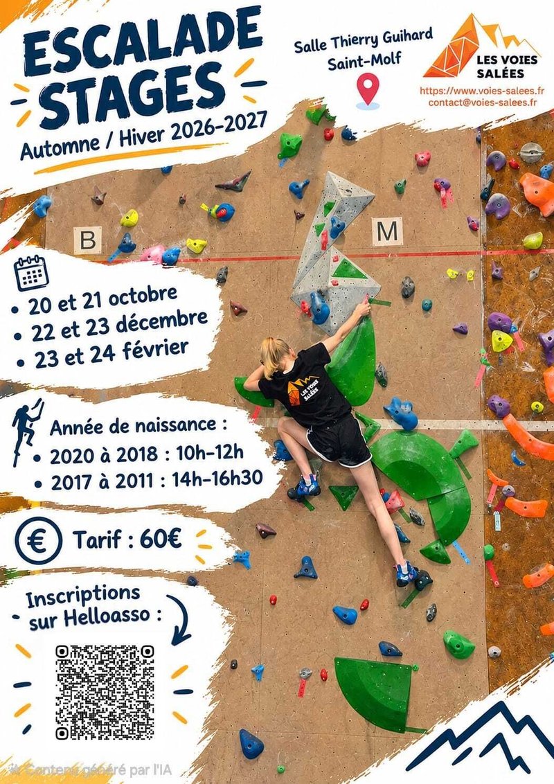 Stage découverte escalade pour enfants - Toussaint