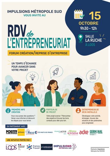 Rendez-vous de l’entrepreneuriat à Loos : concrétisez votre projet d’entreprise | 15 octobre