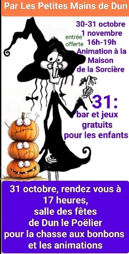 Fête d'Halloween à Dun-Le-Poëlier