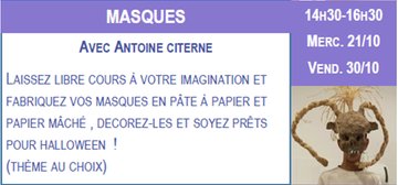 Atelier masques avec Antoine Citerne