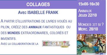 Atelier collages avec Isabelle Frank
