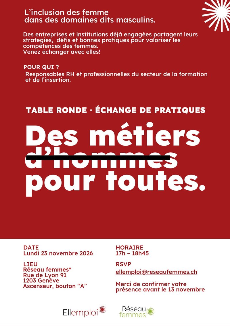 TABLE RONDE: Inclusion des femmes dans des domaines traditionnellement masculins