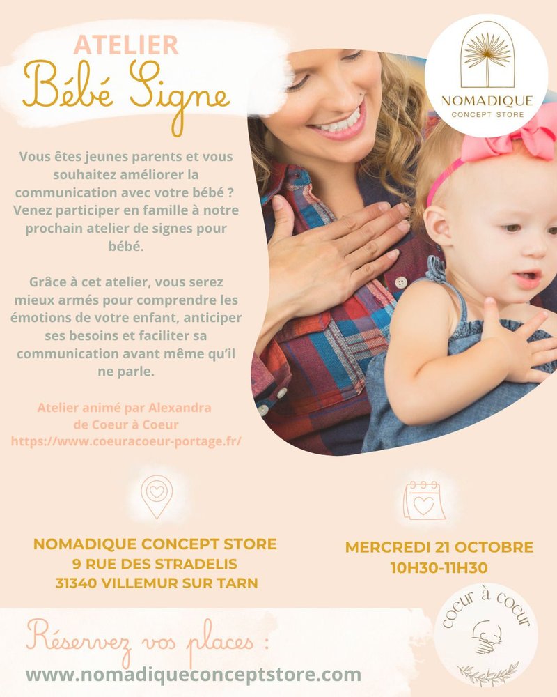 Atelier découverte bébé signe