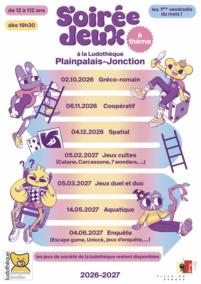 Soirées Jeux à la Ludothèque Plainpalais-Jonction