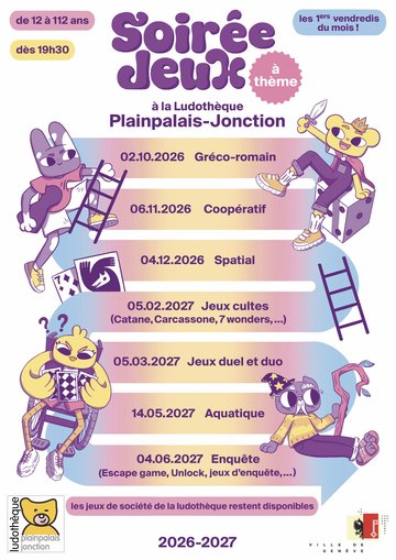 Soirées Jeux à la Ludothèque Plainpalais-Jonction