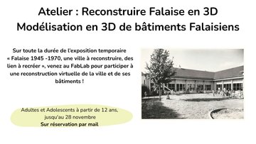 Atelier "Reconstruire Falaise en 3D"