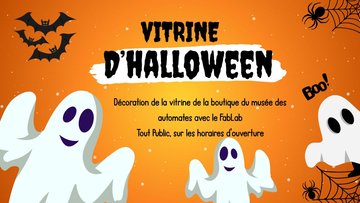 Vitrine d'Halloween du Musée des automates