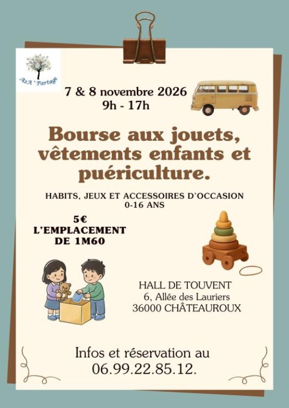Bourse aux jouets, vêtements enfants et article de puériculture