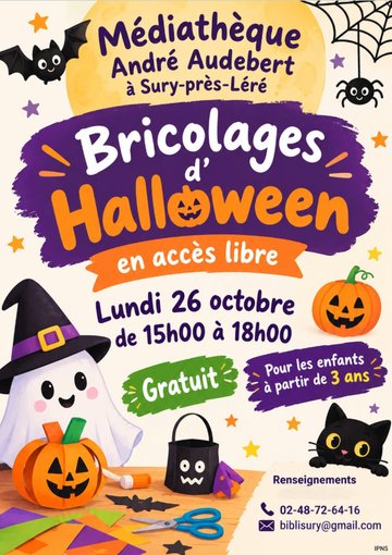 Bricolages d’Halloween à la bibliothèque !