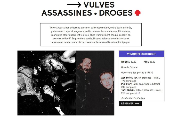 Vulves assassins + droges