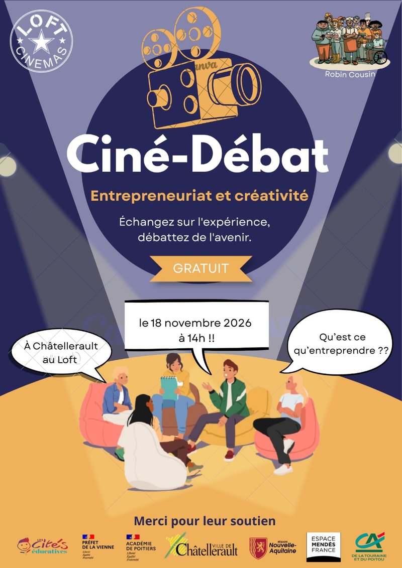 Ciné-débat "Entrepreneuriat & Créativité" - 2ème édition 2026
