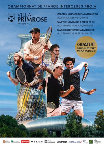 Championnat de France de Tennis Interclubs PRO A : l'élite du tennis français à Bordeaux