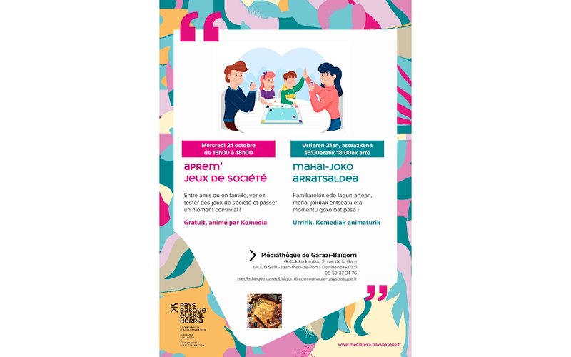 Aprem jeux de société à la médiathèque