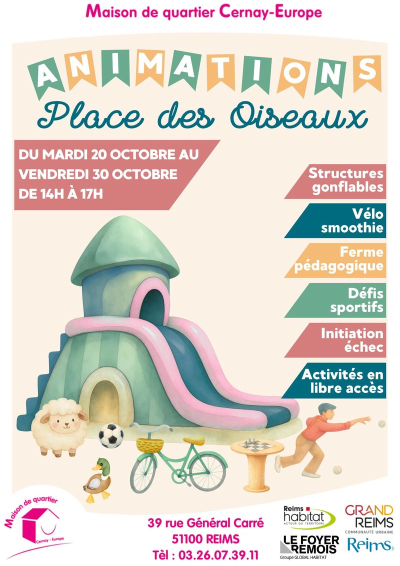 Animations Place des Oiseaux