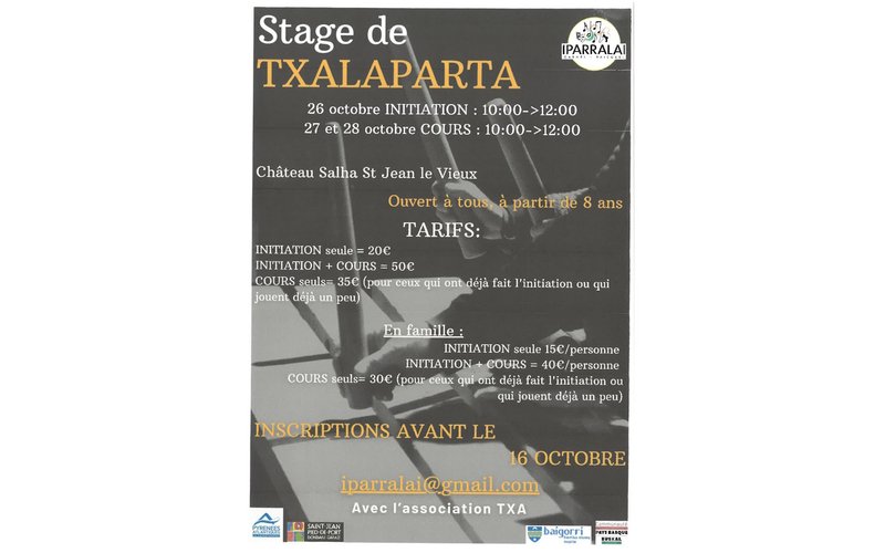 Stage de txalaparta-initiation