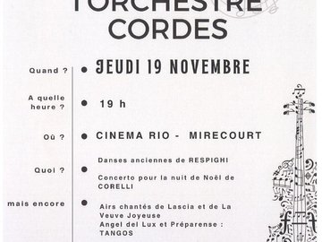 Concert de l'orchestre cordes de l'école intercommunale de musique de Mirecourt