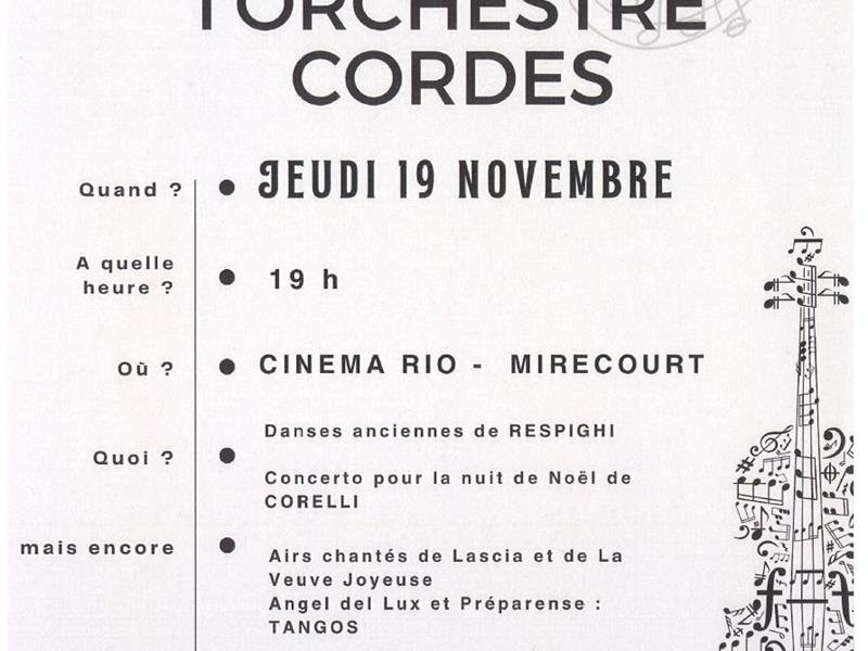 Concert de l'orchestre cordes de l'école intercommunale de musique de Mirecourt