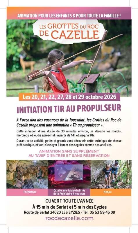 Les vacances d'automne aux grottes du Roc de Cazelle