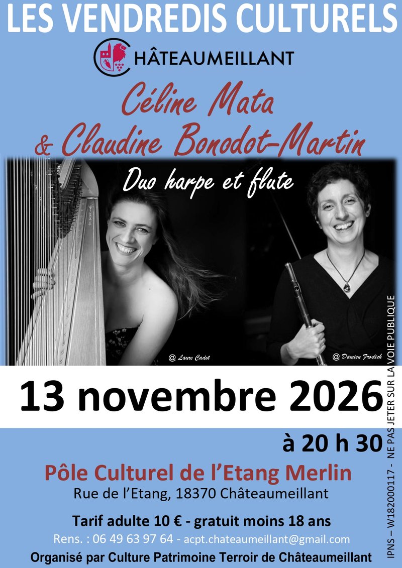 Vendredi culturels :Concert Duo harpe et flûte