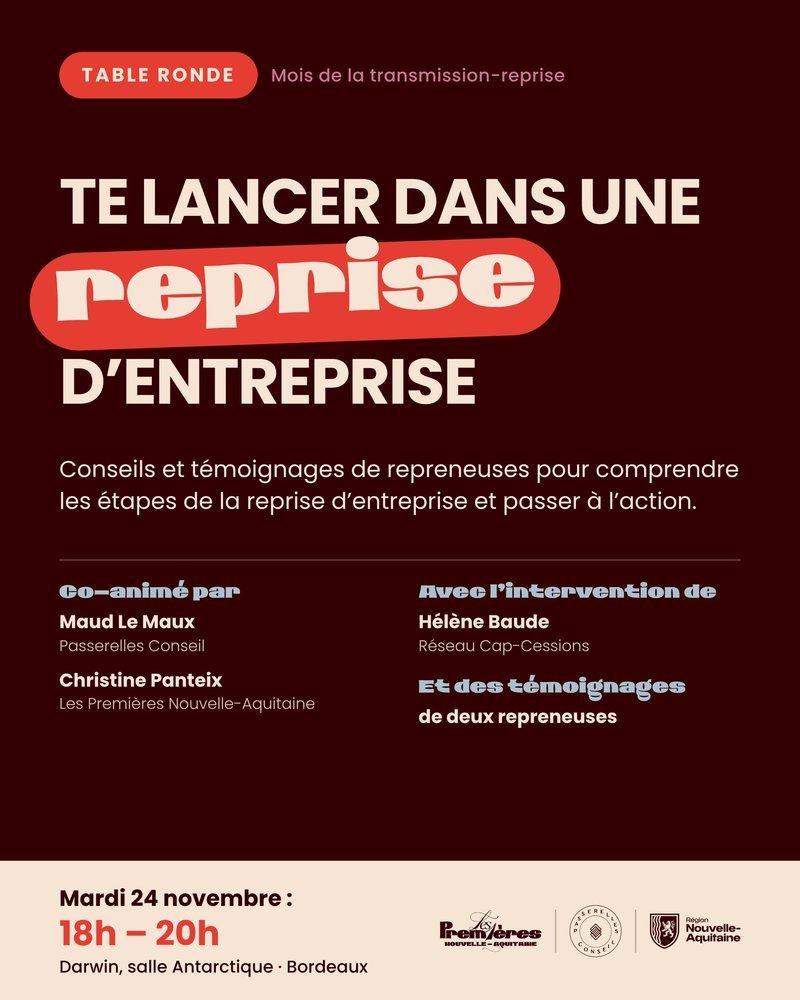 Table ronde : "Te lancer dans une reprise qui te ressemble"
