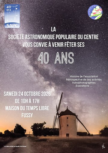 La Société Astronomique Populaire du Centre fête ses 40 ans